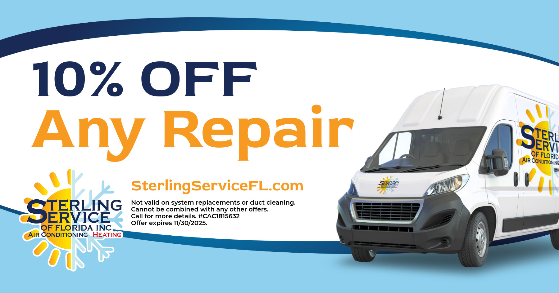 10% OFF Any Repair Coupon Special.